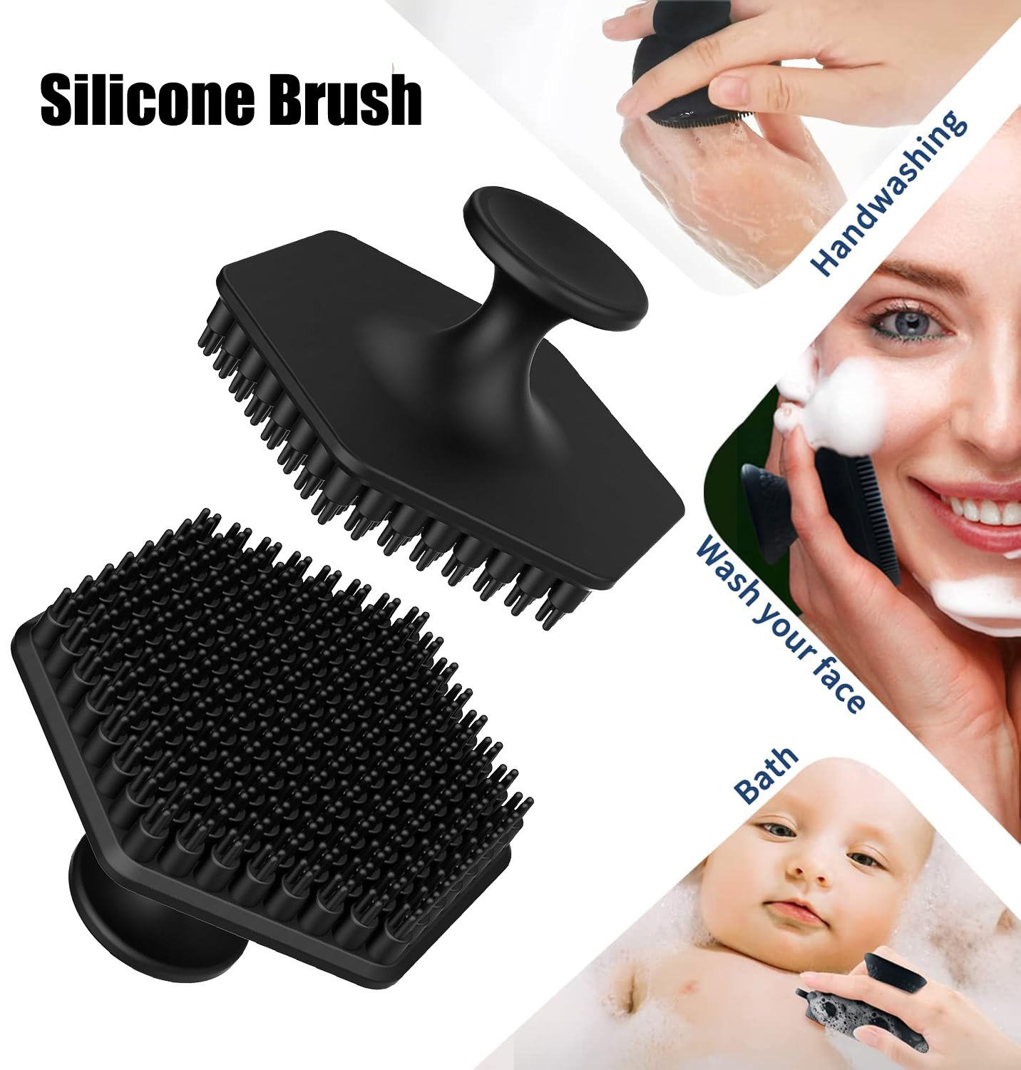Silicone Face Scrubber Electric - 남성용 실리콘 페이스 스크러버 클렌징 브러쉬,