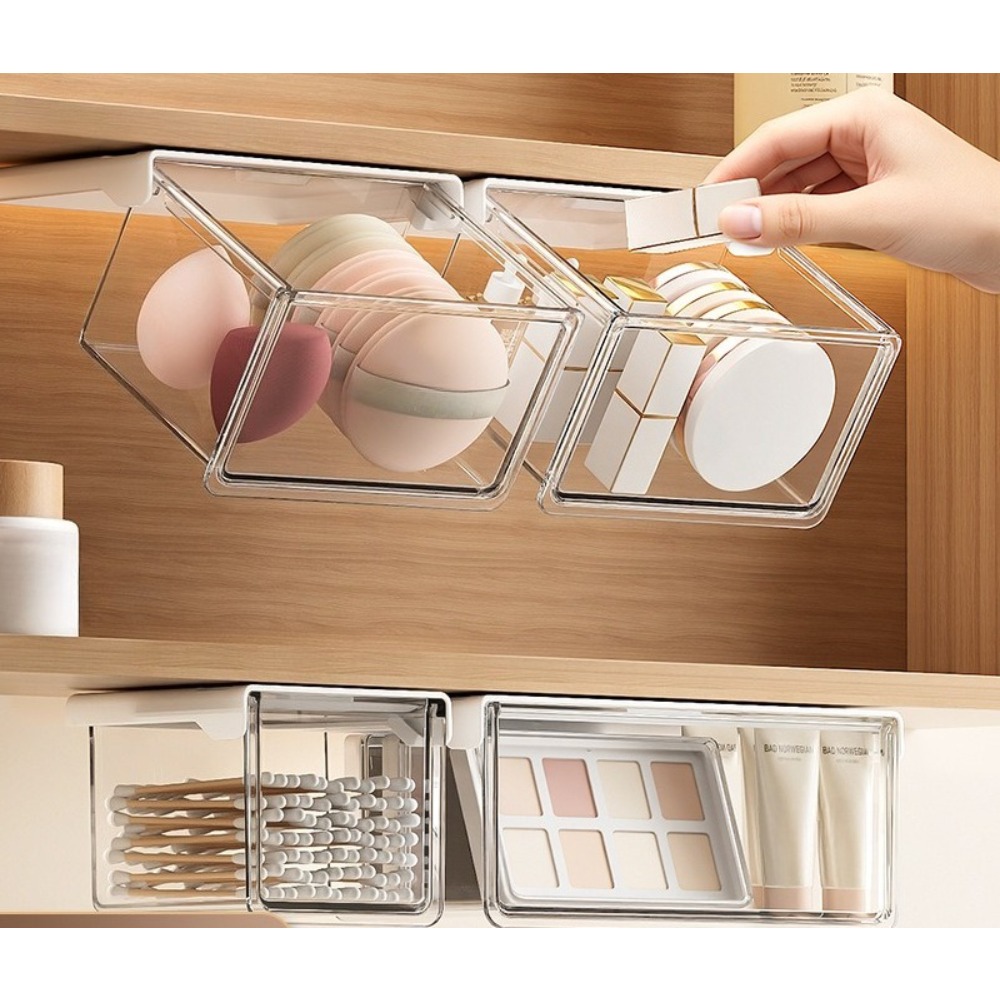 Makeup - 플라스틱 서랍형 수납함 셀프 접착식 대용량