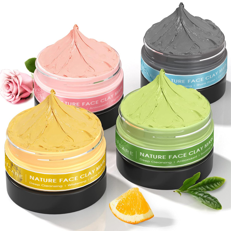 Green Tea Cleansing Clay Mask - 4 Pcs 클레이 페이셜 마스크 세트