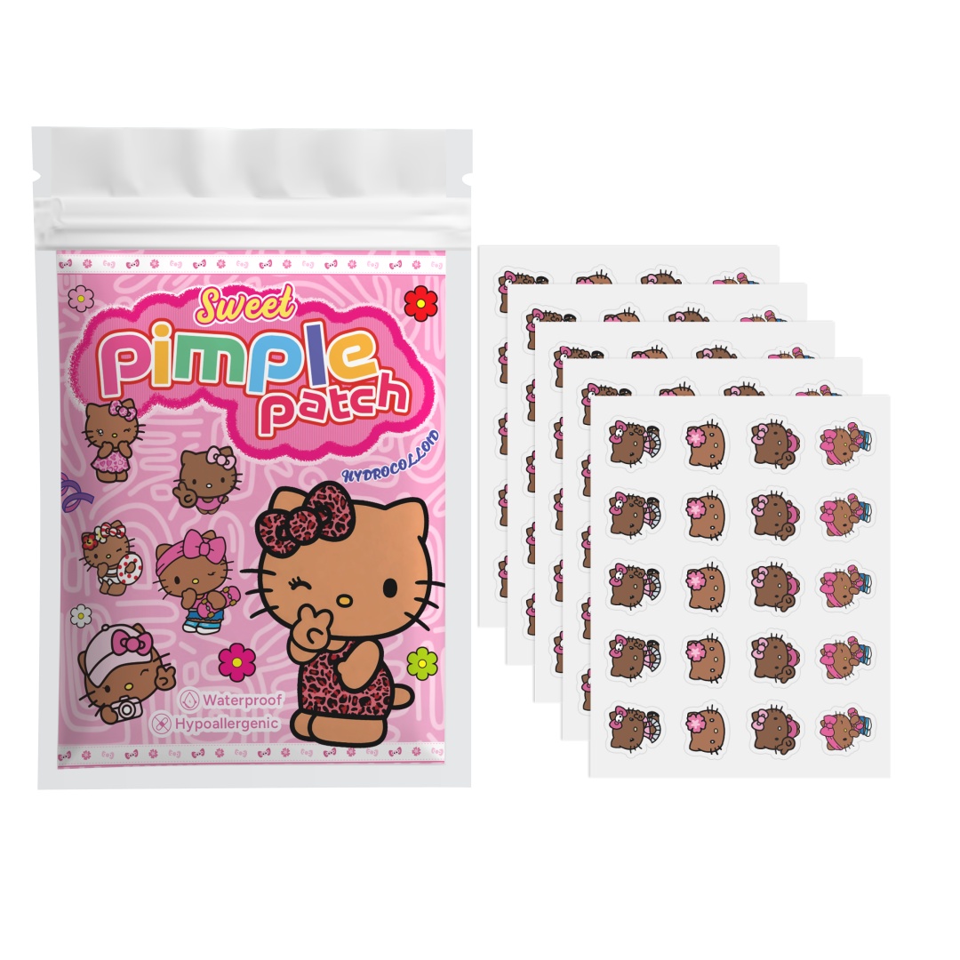 Hydrocolloid Pimple Patch - 100개입 헬로키티 여드름 패치, 얼굴 여드름