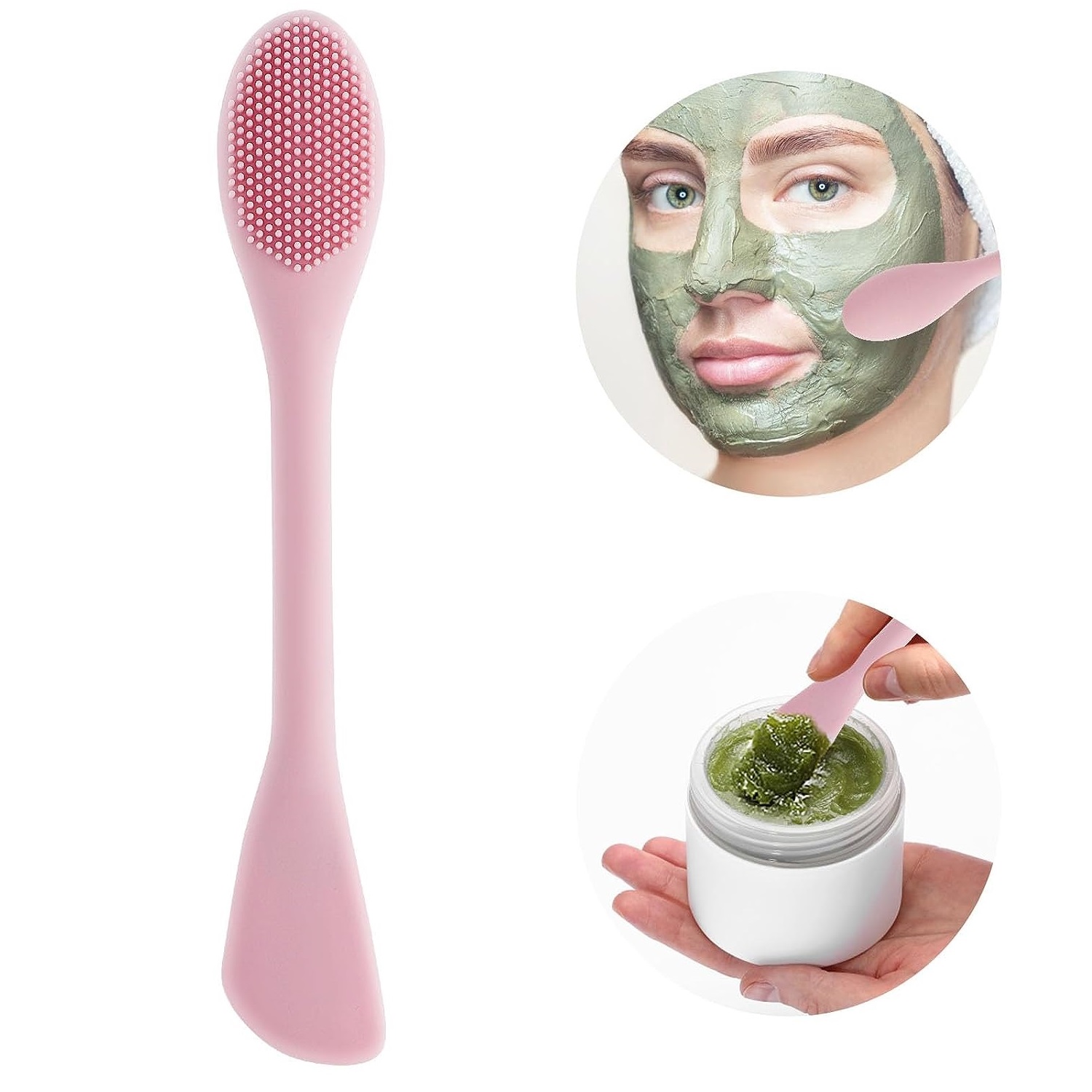 Silicone Face Scrubber Electric - 1개입 더블 헤드 실리콘 얼굴 클렌징