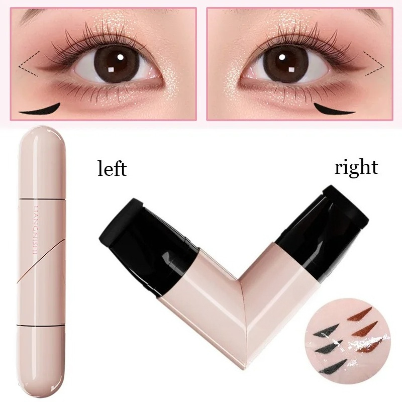 Waterproof Liquid Eyeliner Pen - 1개 회전식 아이라이너 스탬프 일체형 듀얼팁