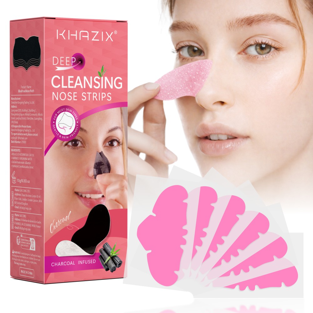 Salicylic Acid Blackhead Remover - 10/25/50개입 핑크 하이드로콜로이드 코 스트립, 딥
