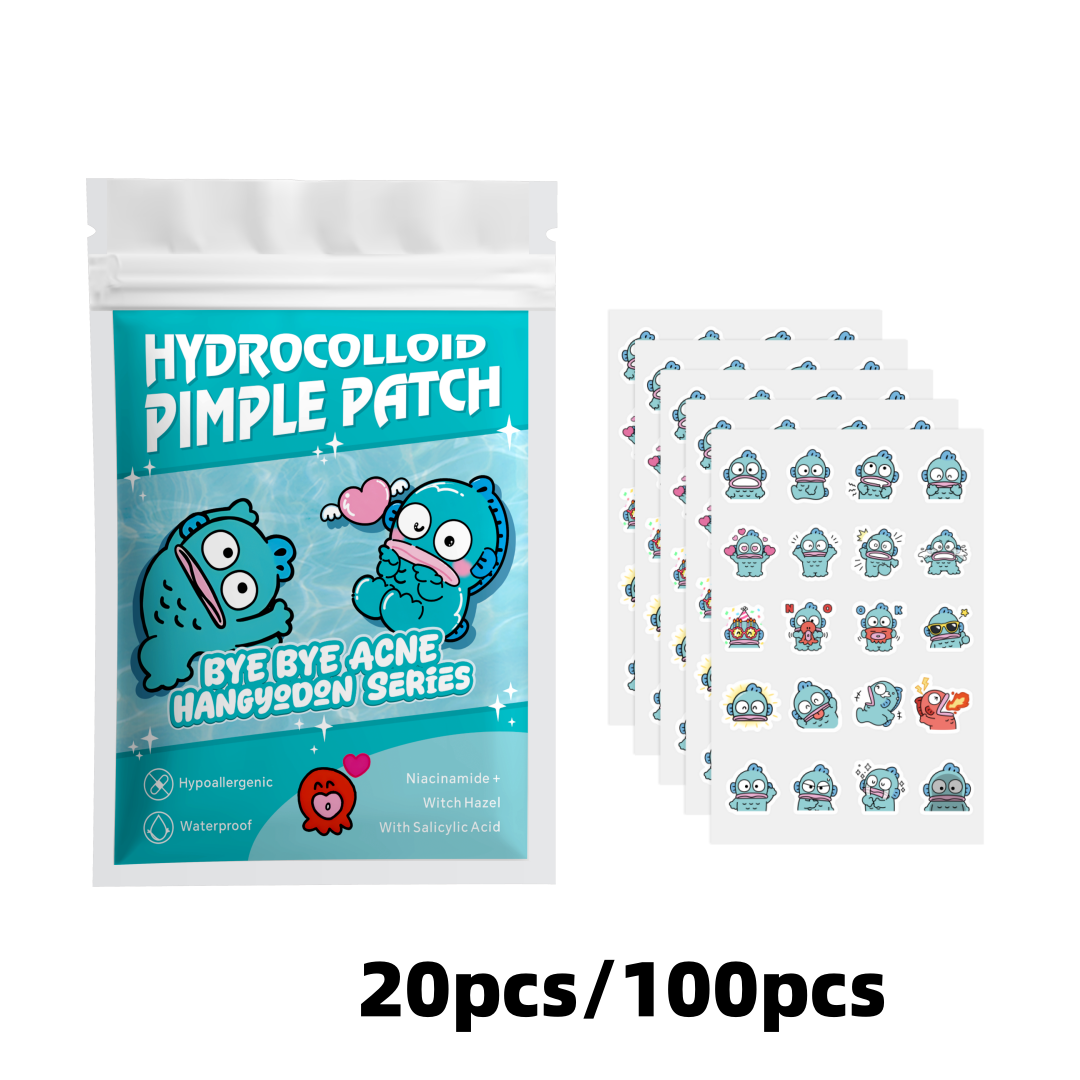 Hydrocolloid Pimple Patch - 20/100PCS 헬로 키티 여드름 패치, 얼굴