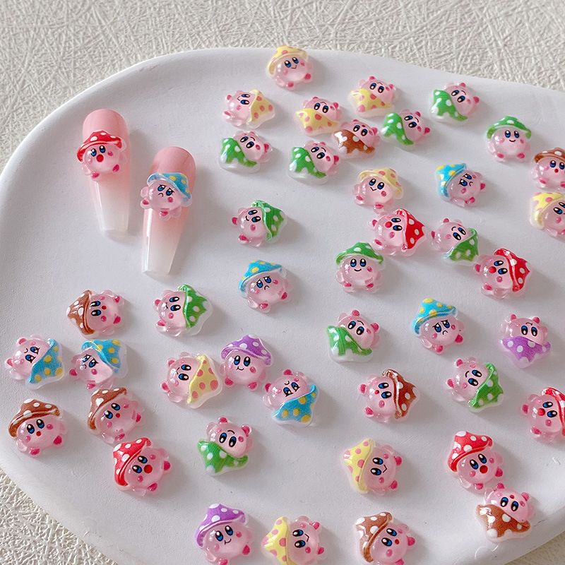 Nail Art - 2/10/20pcs 커비 네일 참 3D 수지