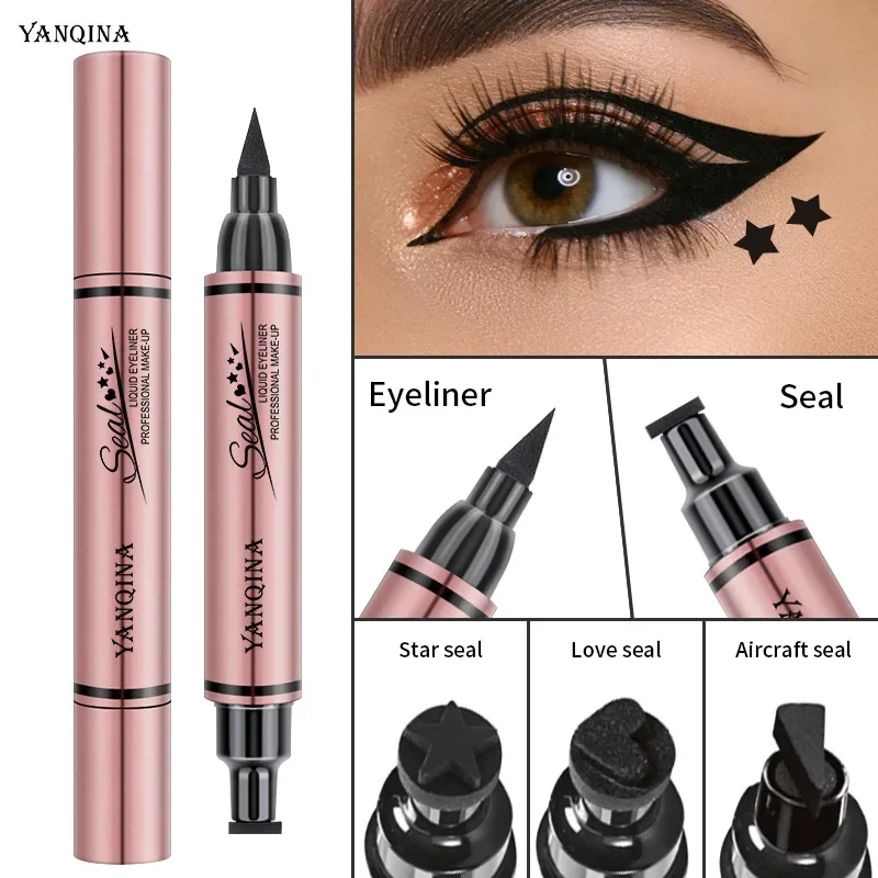 Waterproof Liquid Eyeliner Pen - 아이라이너 스탬프 씰 펜 오랫동안 지속되는