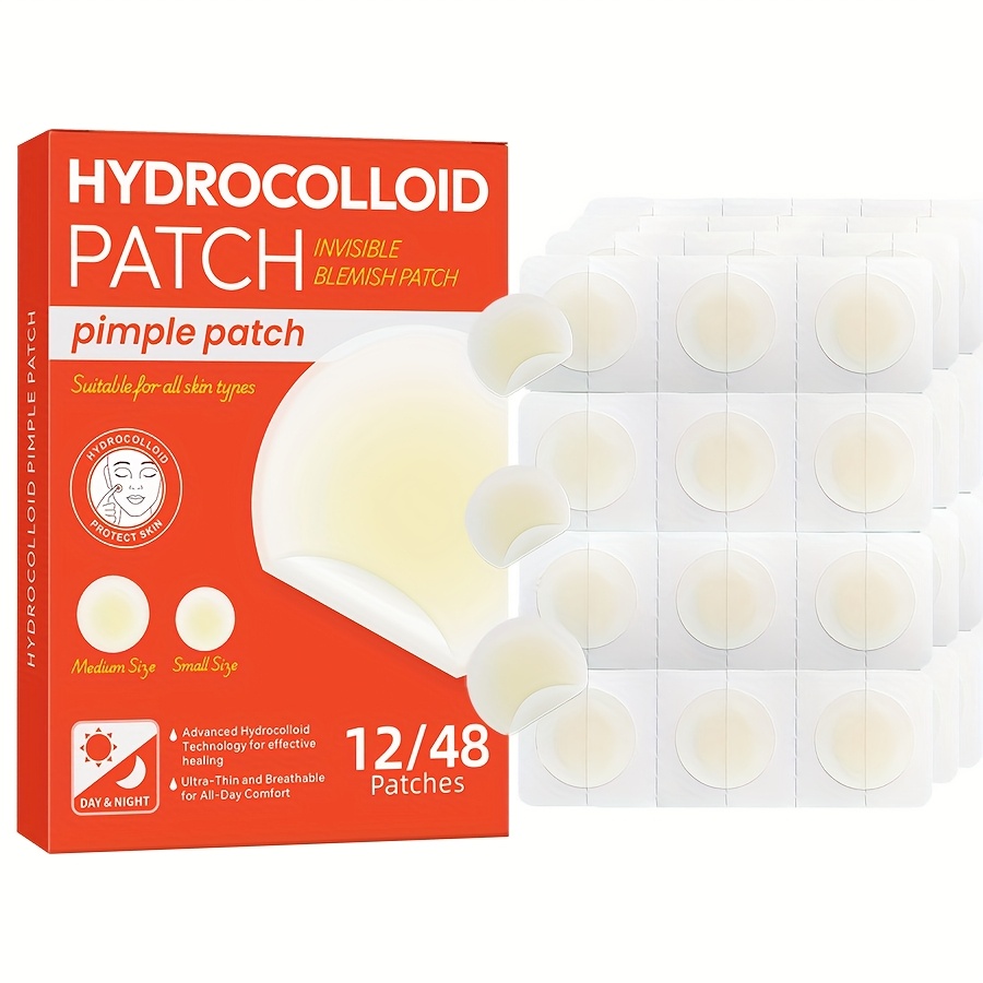 Hydrocolloid Pimple Patch - 48개 하이드로콜로이드 여드름 패치는 보이지 않는