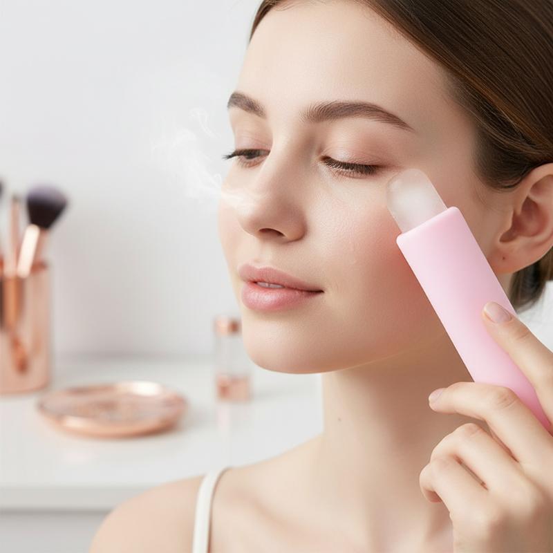 Face Ice Roller Puffiness - 실리콘 큐브 트레이 모양 아이스 롤러