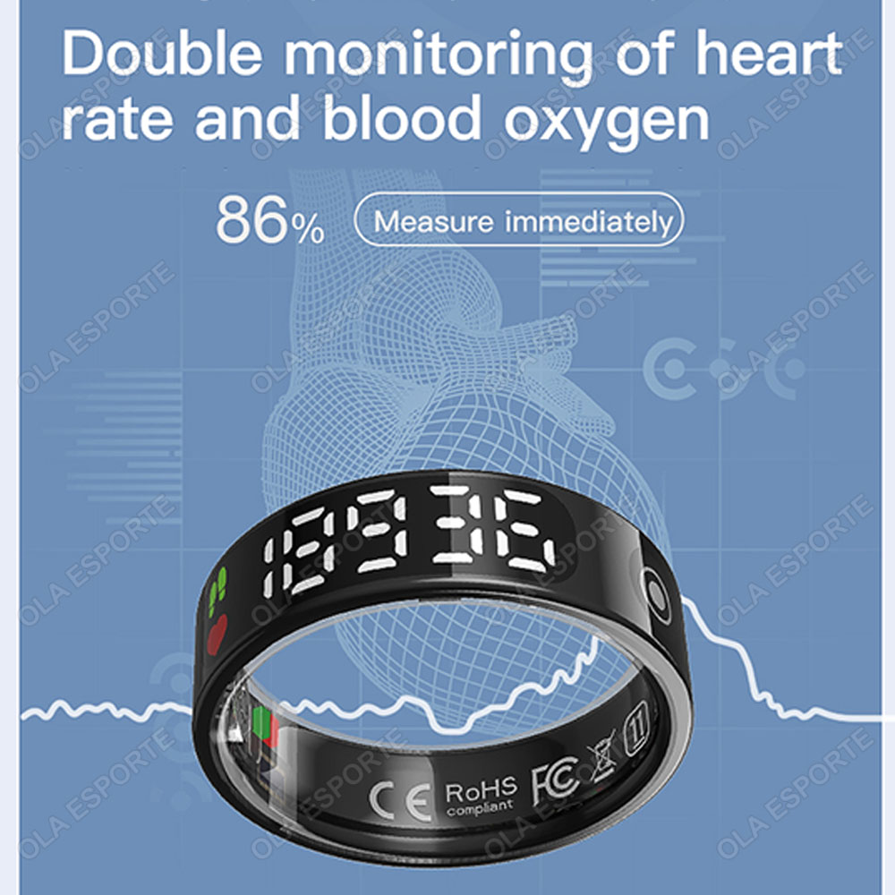 남녀공용 충전 케이스 포함 SR08 스마트 링, LED - Health Monitors 리뷰 및 가격