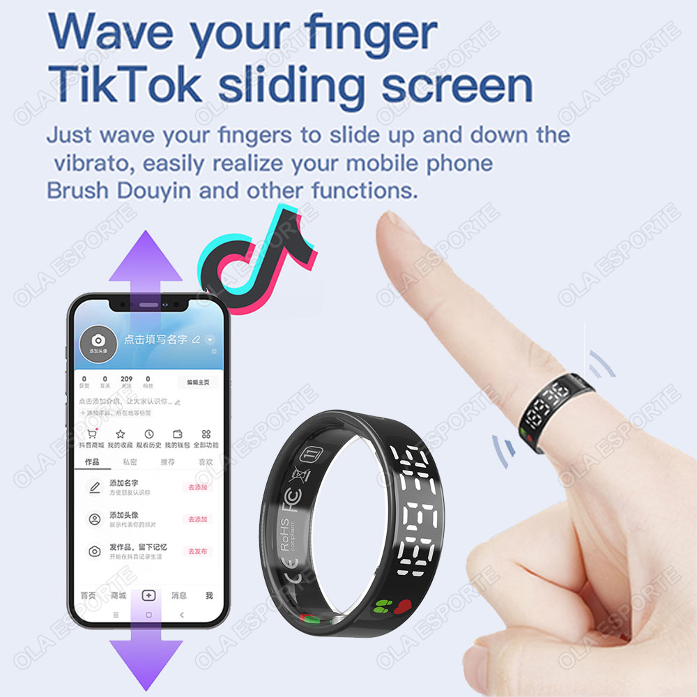 남녀공용 충전 케이스 포함 SR08 스마트 링, LED - Health Monitors 리뷰 및 가격