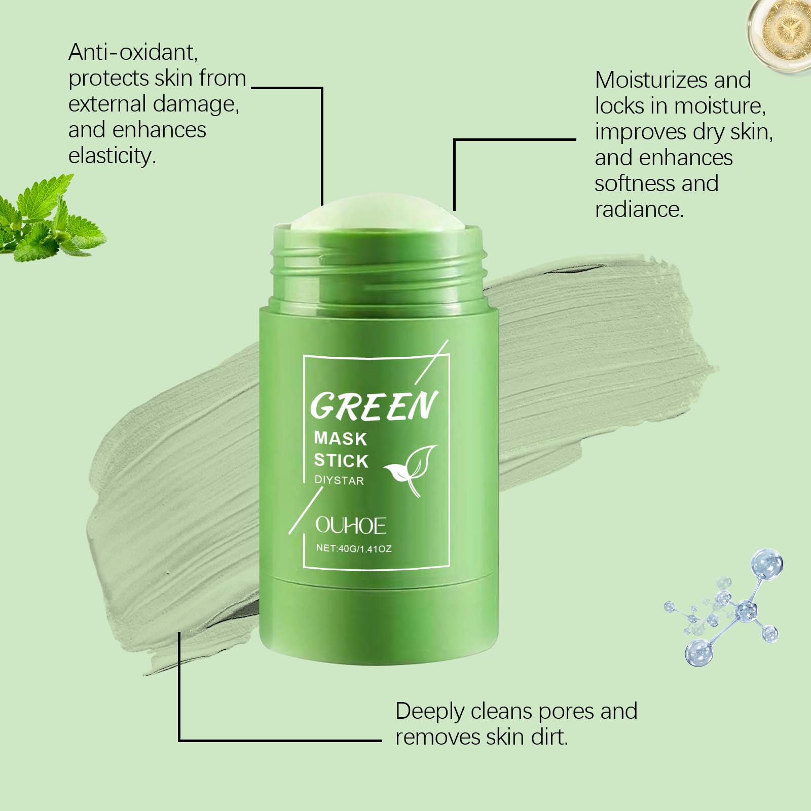녹차 마스크 스틱 (얼굴용) 딥 포어 클렌징 블랙헤드  - Green Tea Cleansing Clay Mask 리뷰 및 가격