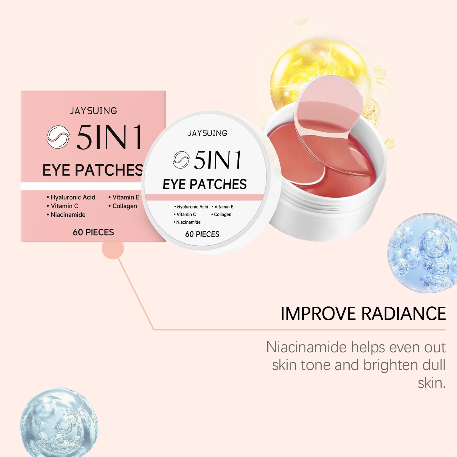 제이수잉 5-in-1 아이패치 장미향 히알루론산 & 콜 - Collagen Under Eye Patches 리뷰 및 가격