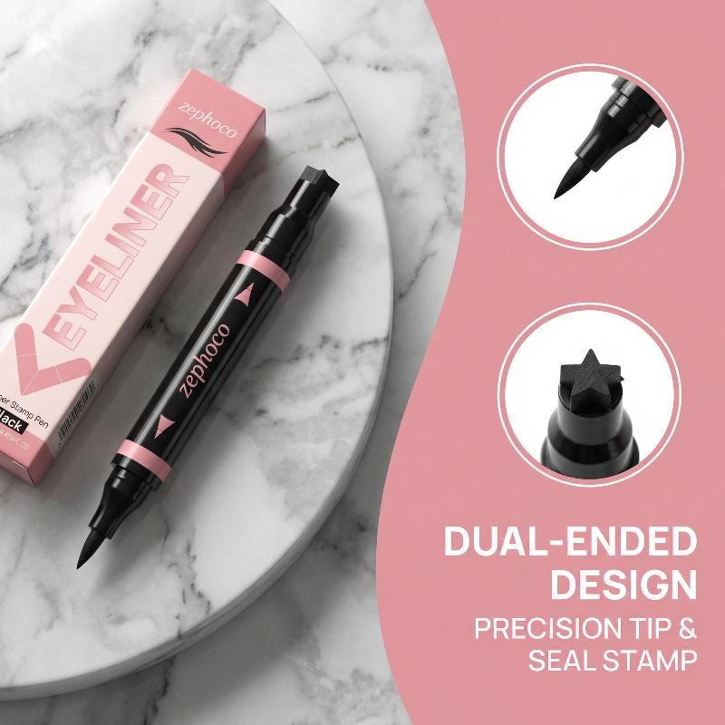 블랙 브라운 일체형 아이라이너 스탬프 정밀 아웃라인 시 - Waterproof Liquid Eyeliner Pen 리뷰 및 가격