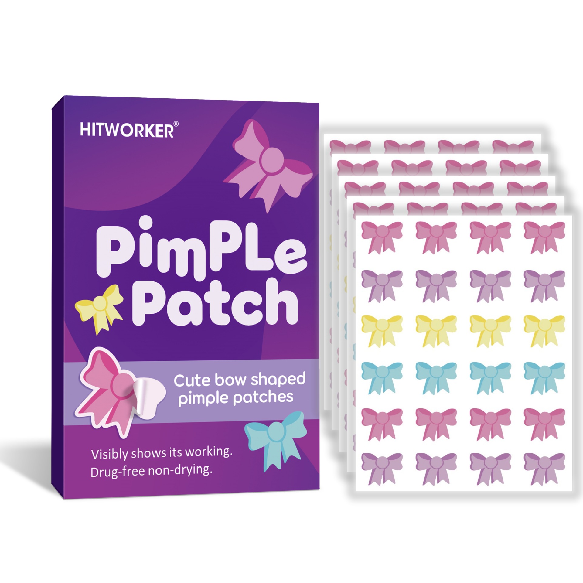 120개입 리본 모양 여드름 패치, 귀여운 리본 모양  - Hydrocolloid Pimple Patch 리뷰 및 가격
