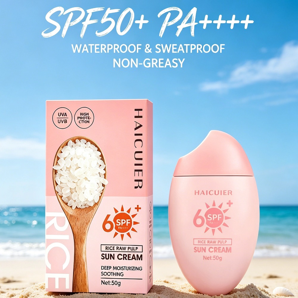 SPF50+ 썬스크린 라이스 원료 펄프 보습 방수 자외 - Spf 50 Waterproof Sunscreen 리뷰 및 가격