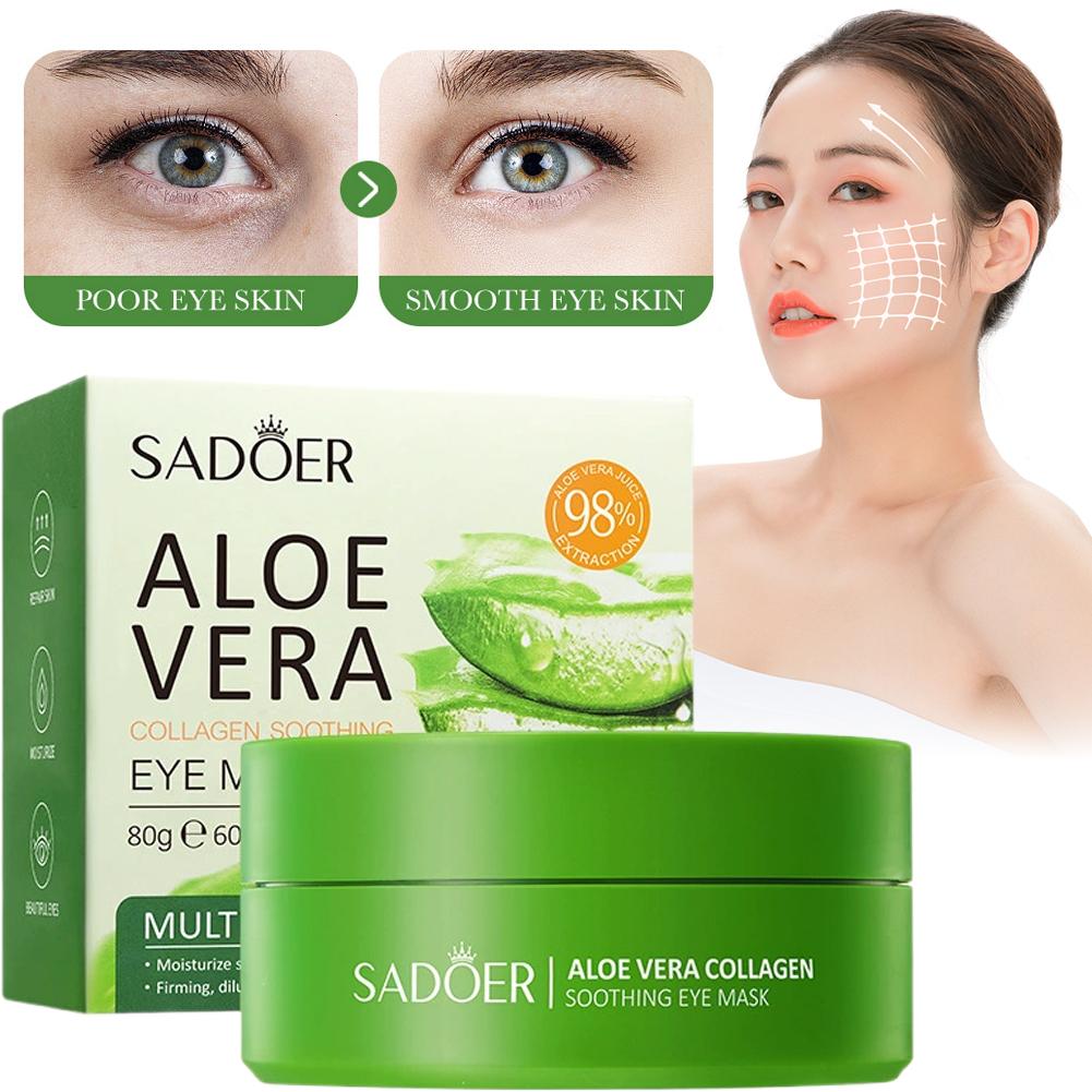 60개 알로에 베라 콜라겐 언더 아이 젤 패치 마스크, - Collagen Under Eye Patches 리뷰 및 가격