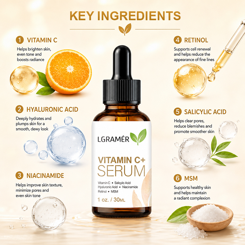 비타민 C+ 히알루론산 함유 브라이트닝 안티에이징 수분 - Hyaluronic Acid Facial Serum 리뷰 및 가격