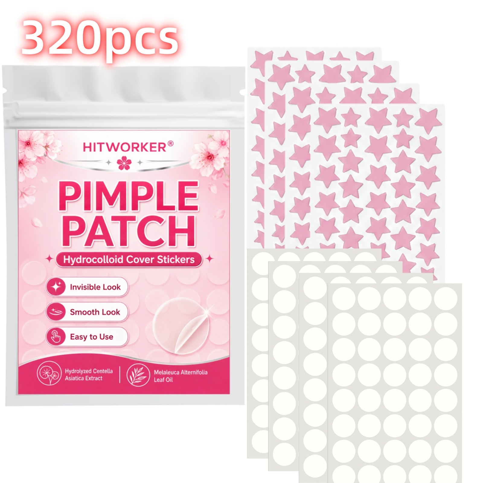 320개입 투명 하이드로콜로이드 커버 패치, 별 모양  - Hydrocolloid Pimple Patch 리뷰 및 가격