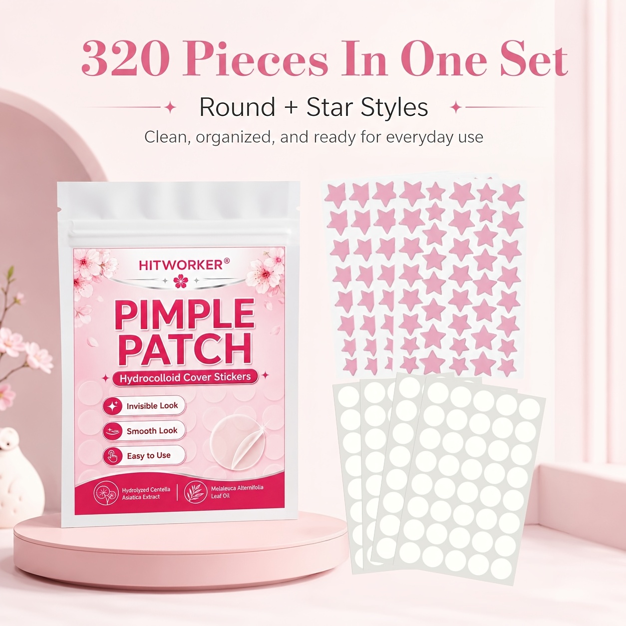 320개입 투명 하이드로콜로이드 커버 패치, 별 모양  - Hydrocolloid Pimple Patch 리뷰 및 가격