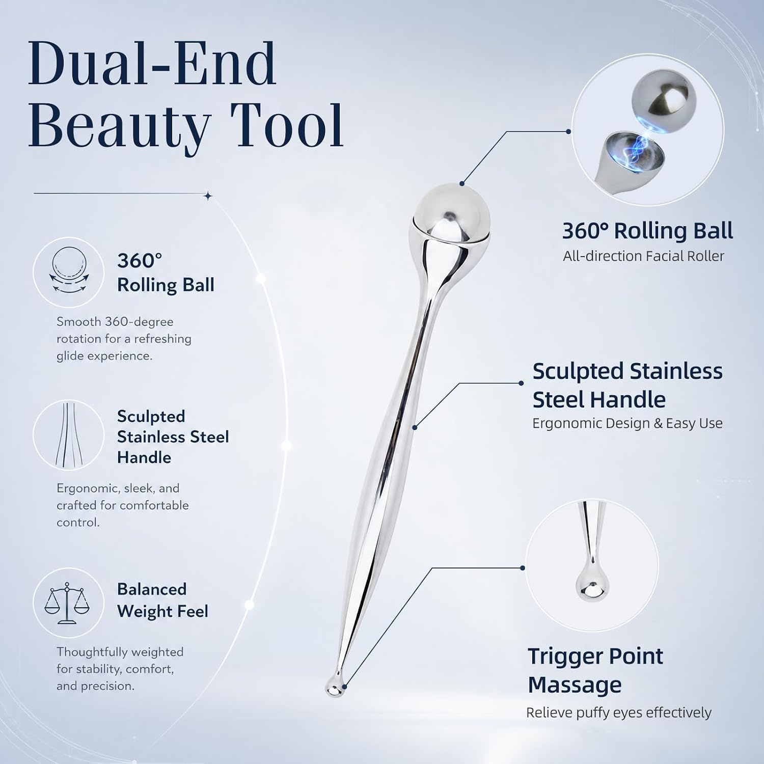 메탈 페이스 롤러 마사지기 눈가 붓기 완화 아이스 롤러 - Face Ice Roller Puffiness 리뷰 및 가격