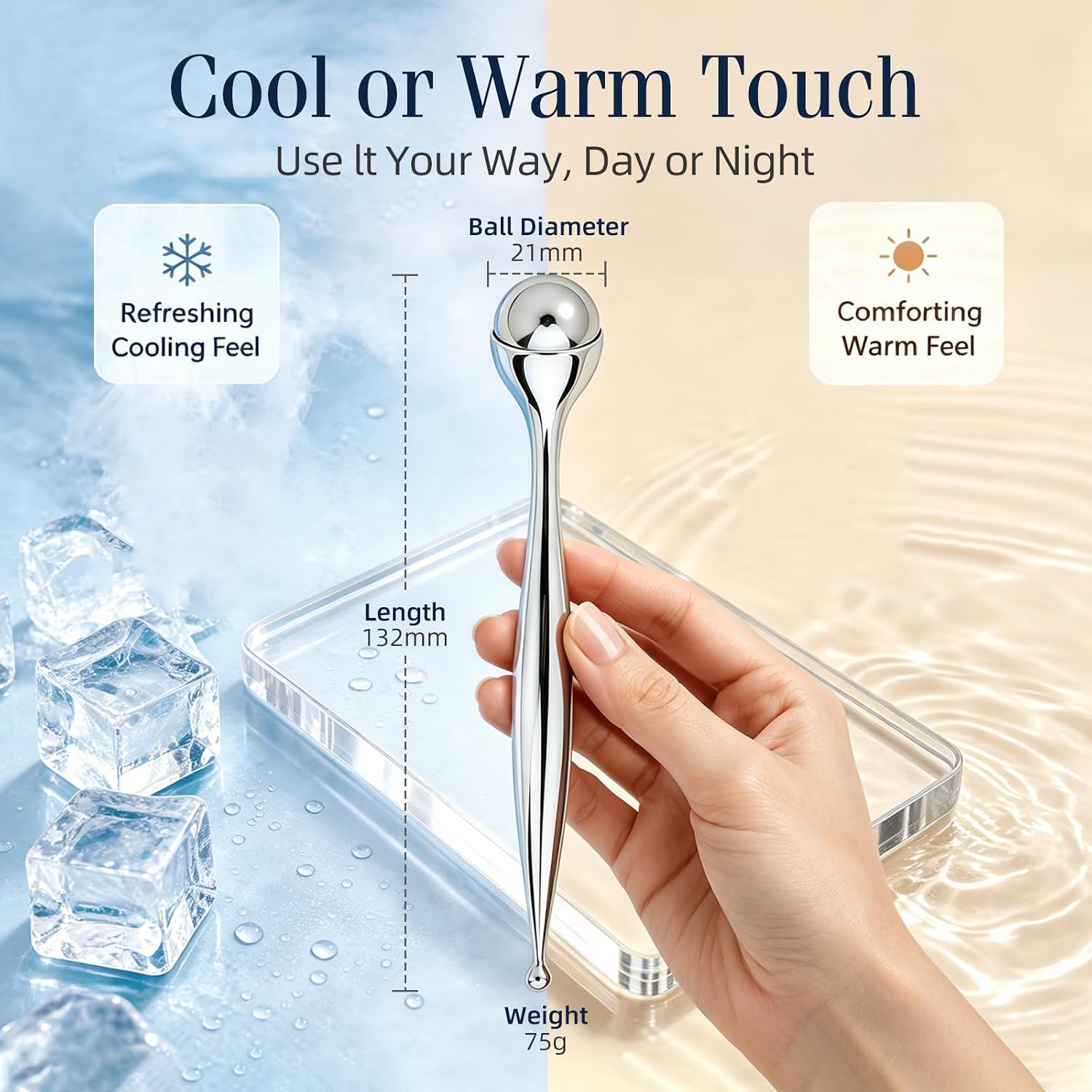 메탈 페이스 롤러 마사지기 눈가 붓기 완화 아이스 롤러 - Face Ice Roller Puffiness 리뷰 및 가격