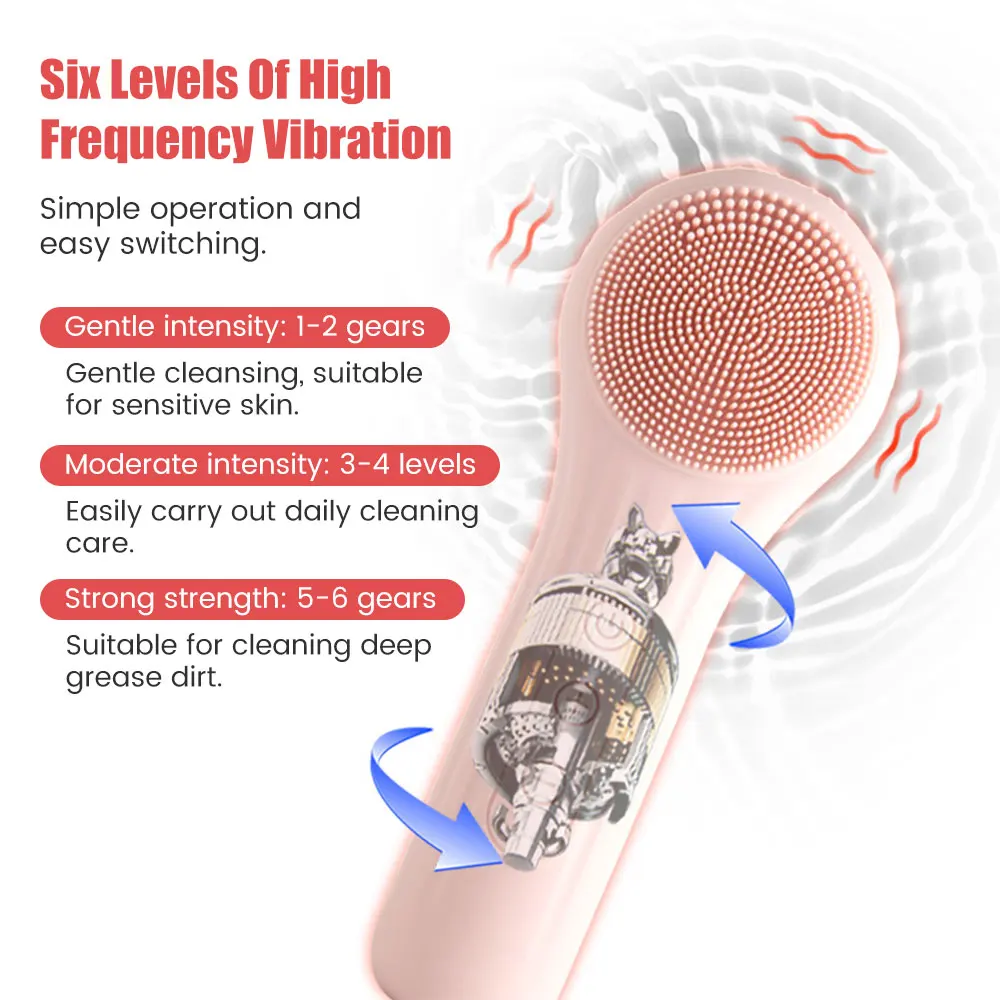 소닉 실리콘 페이셜 브러쉬 클리너 진동 롤러 마사지 모 - Silicone Face Scrubber Electric 리뷰 및 가격