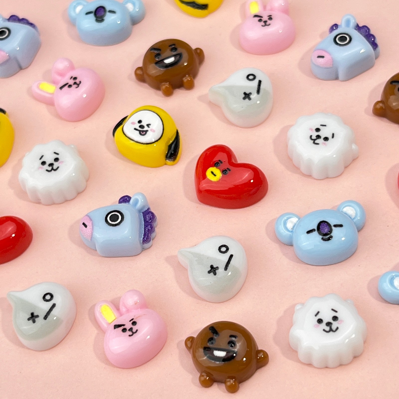 B T 21 치미 코야 RJ 슈키 타타 쿠키 네일 참  - Nail Art 리뷰 및 가격