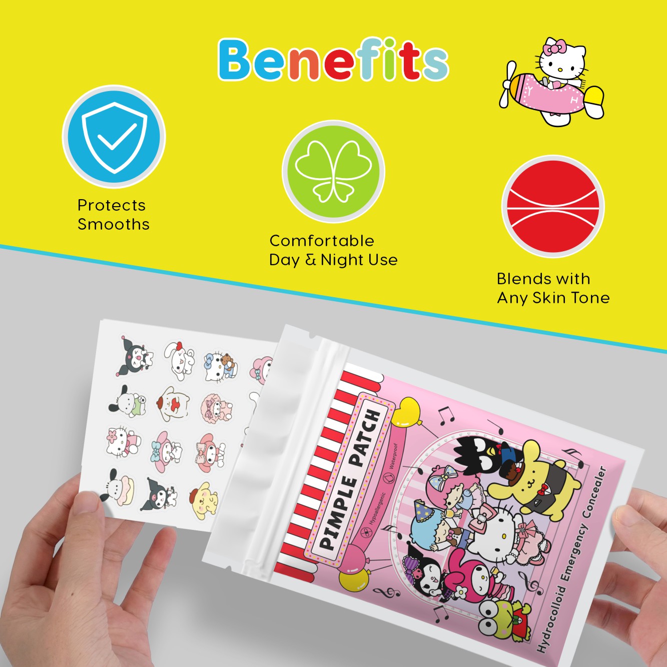 20/100pcs 헬로 키티 하이드로콜로이드 여드름 패 - Hydrocolloid Pimple Patch 리뷰 및 가격