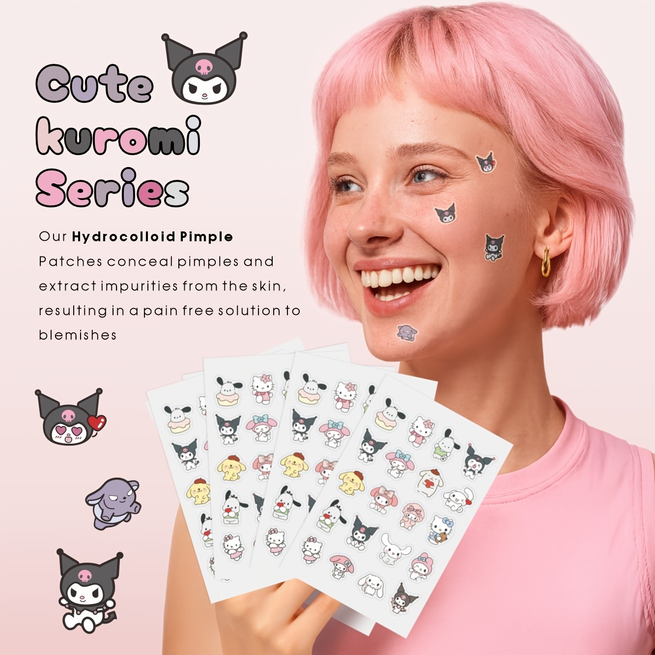 20/80개입 산리오 헬로키티 만화 하이드로콜로이드 여 - Hydrocolloid Pimple Patch 리뷰 및 가격
