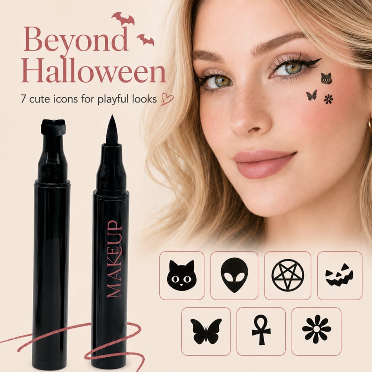 할로윈 듀얼 엔드 스탬프 아이라이너 방수 블랙 리퀴드  - Waterproof Liquid Eyeliner Pen 리뷰 및 가격