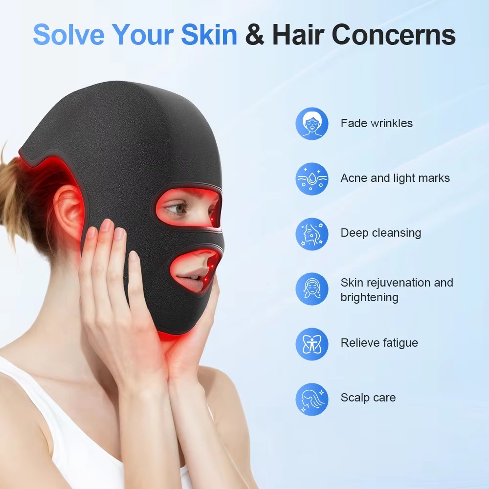 4색 LED 모자&페이스 마스크 레드 라이트 테라피 L - Led Light Therapy Face Mask 리뷰 및 가격