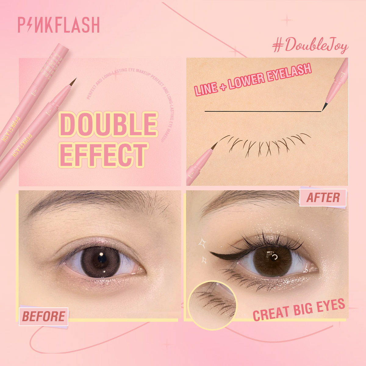 PINKFLASH 검은 액체 아이 라이너 연필 방수 오 - Waterproof Liquid Eyeliner Pen 리뷰 및 가격