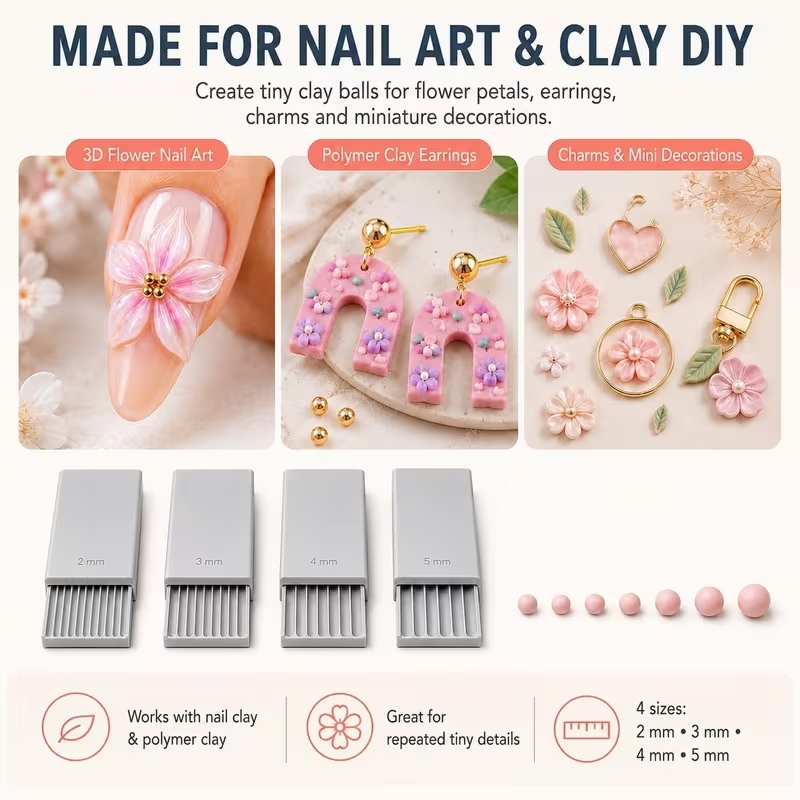 3D 프린트 점토 젤 볼 제작 도구, 3D 젤 플라워용 - Nail Art 리뷰 및 가격