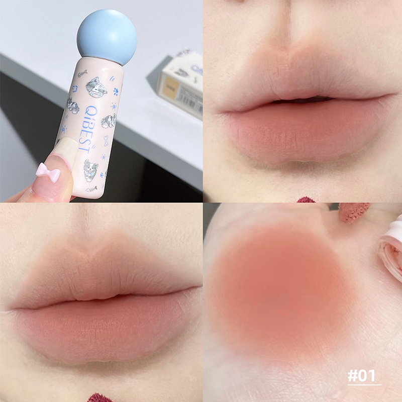 QIBEST 귀여운 벨벳 매트 립 머드 방수 비접착 립 - Matte Velvet Lip Tint Long Lasting 리뷰 및 가격
