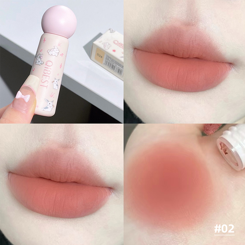 QIBEST 귀여운 벨벳 매트 립 머드 방수 비접착 립 - Matte Velvet Lip Tint Long Lasting 리뷰 및 가격