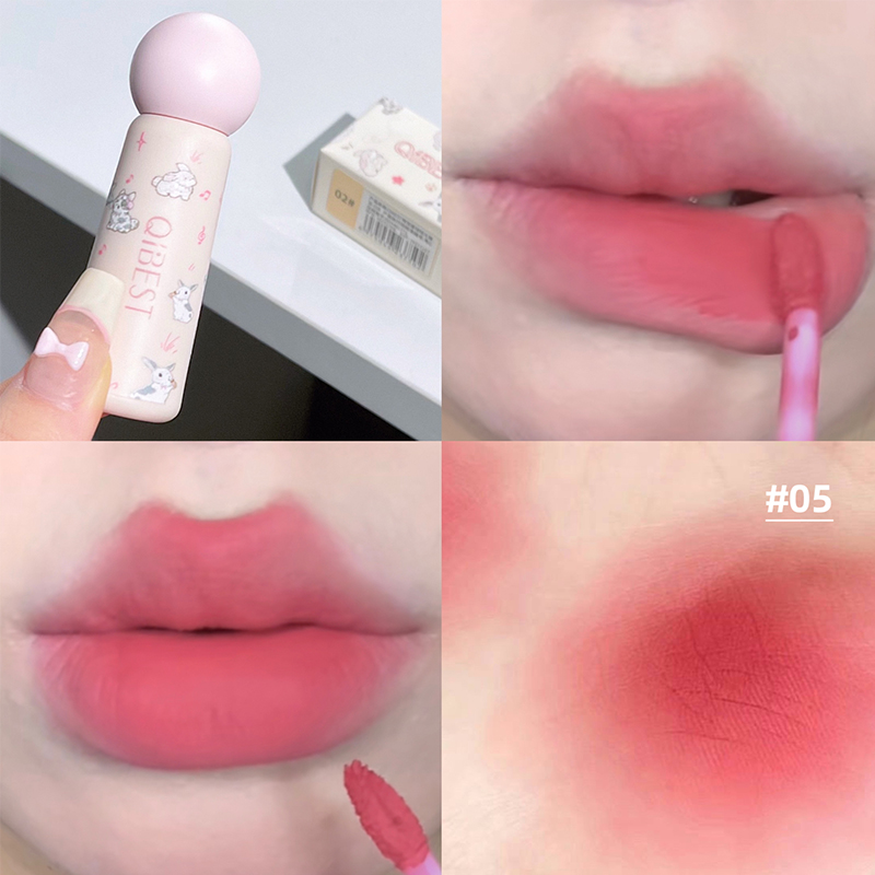 QIBEST 귀여운 벨벳 매트 립 머드 방수 비접착 립 - Matte Velvet Lip Tint Long Lasting 리뷰 및 가격