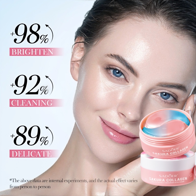 60개입 사쿠라 콜라겐 멀티 이펙트 영양 아이 마스크, - Collagen Under Eye Patches 리뷰 및 가격