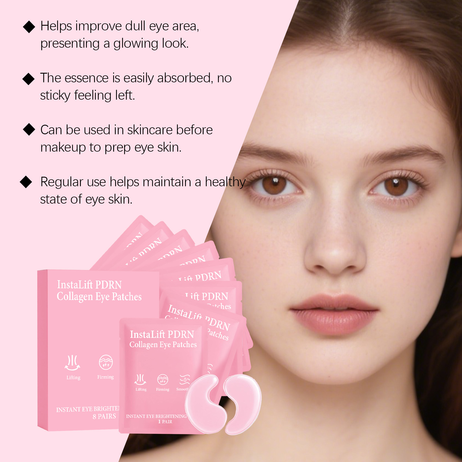 인스탈리프트 PDRN 콜라겐 아이 패치 다크서클 제거  - Collagen Under Eye Patches 리뷰 및 가격