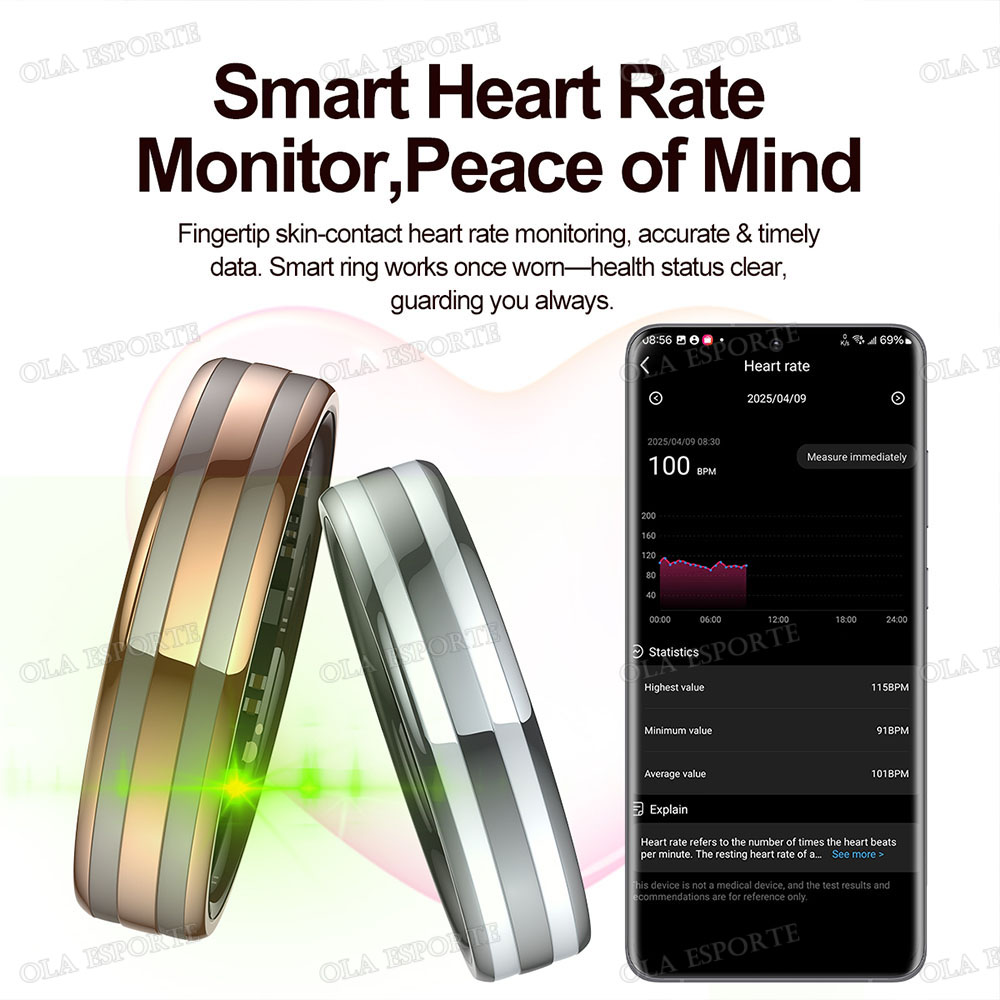 새로운 스마트 링 심박수 스트레스 체온 건강 모니터 다 - Health Monitors 리뷰 및 가격
